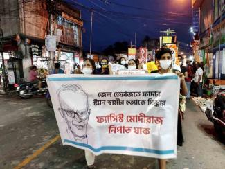 Protests on the way against Stan Swami's murder