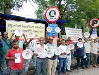 Protest program of transport industry workers
